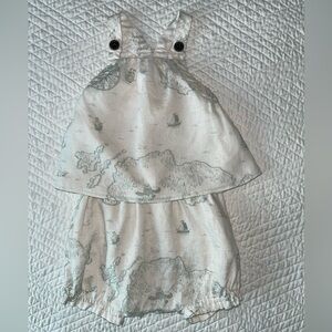 Banana Republic Kids Map Print bloomer and top